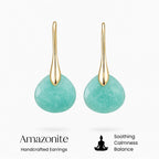 Amazonite Gold Drop Earrings
