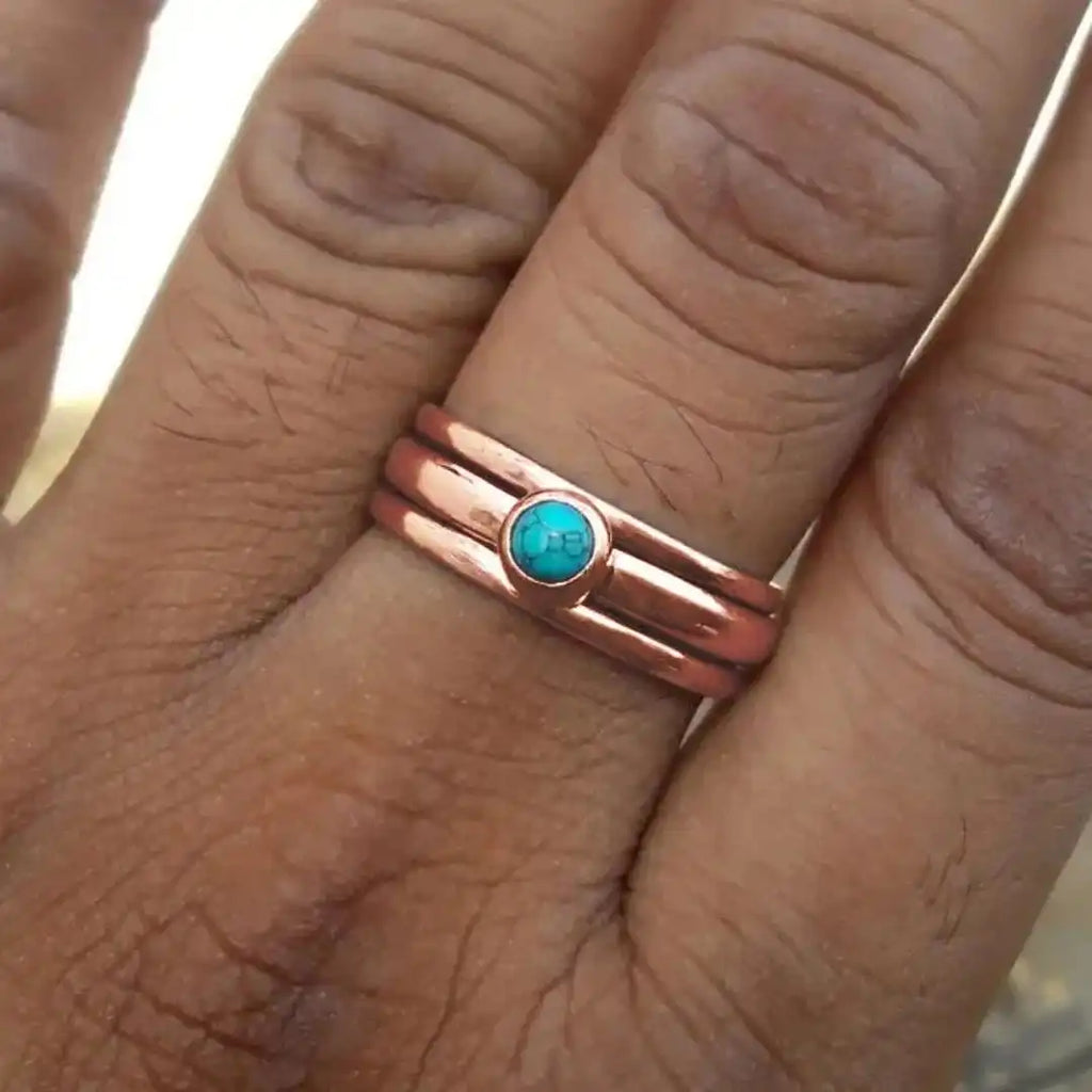 Bohemian Layered Turquoise Stone Ring