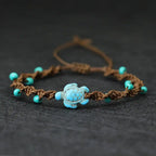 Bohemian Turtle Beaded Rope Bracelet