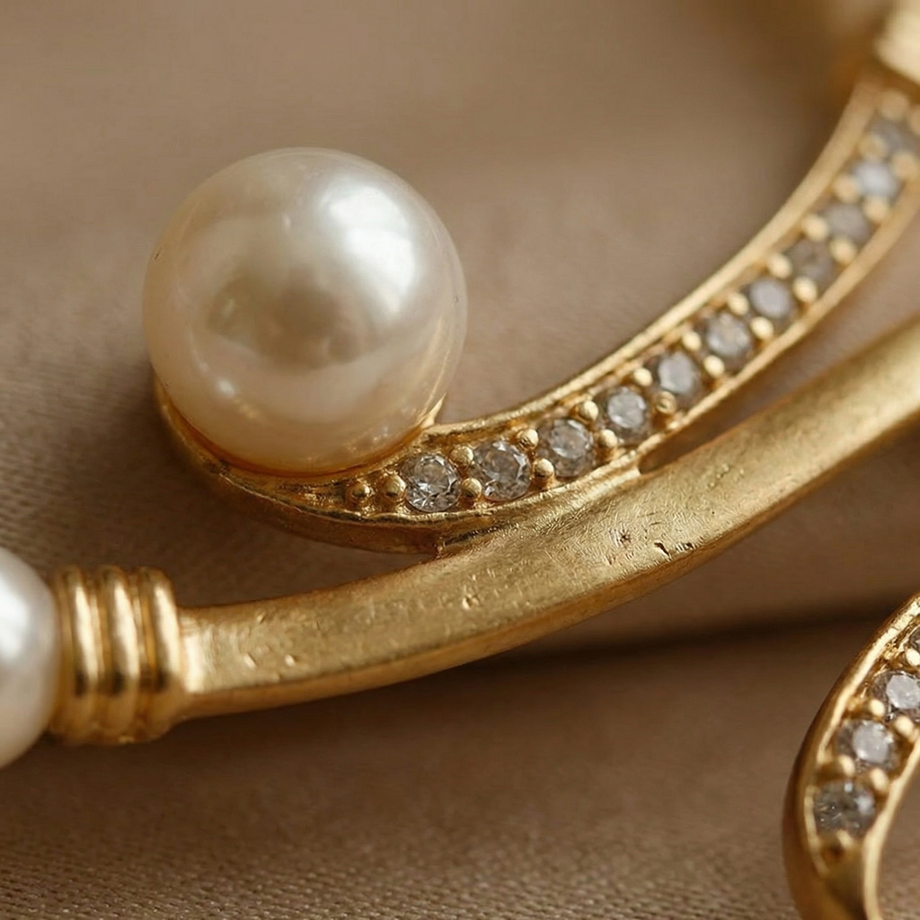 Natural Pearl Necklace + Earrings Set