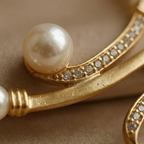 Natural Pearl Necklace + Earrings Set