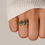 Luxe Emerald Adjustable Wrap Ring