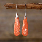 Autumn Blaze Triangle Jadeite Earrings